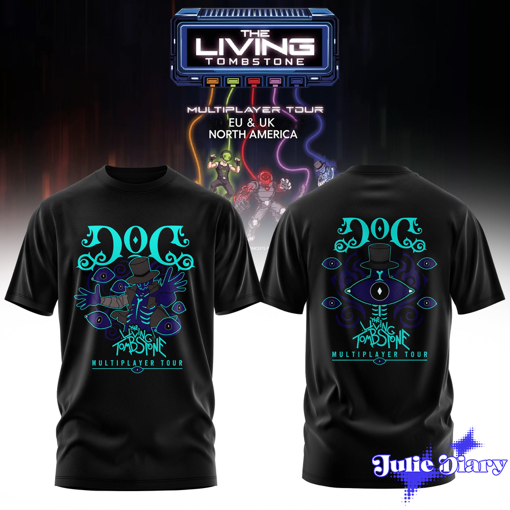 The Living Tombstone: Multiplayer Tour 2026 Hoodie & Tee The Living Tombstone: Multiplayer Tour 2026 Hoodie & Tee