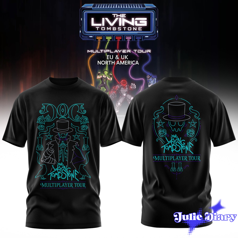 The Living Tombstone: Multiplayer Tour 2026 Hoodie & Tee The Living Tombstone: Multiplayer Tour 2026 Hoodie & Tee