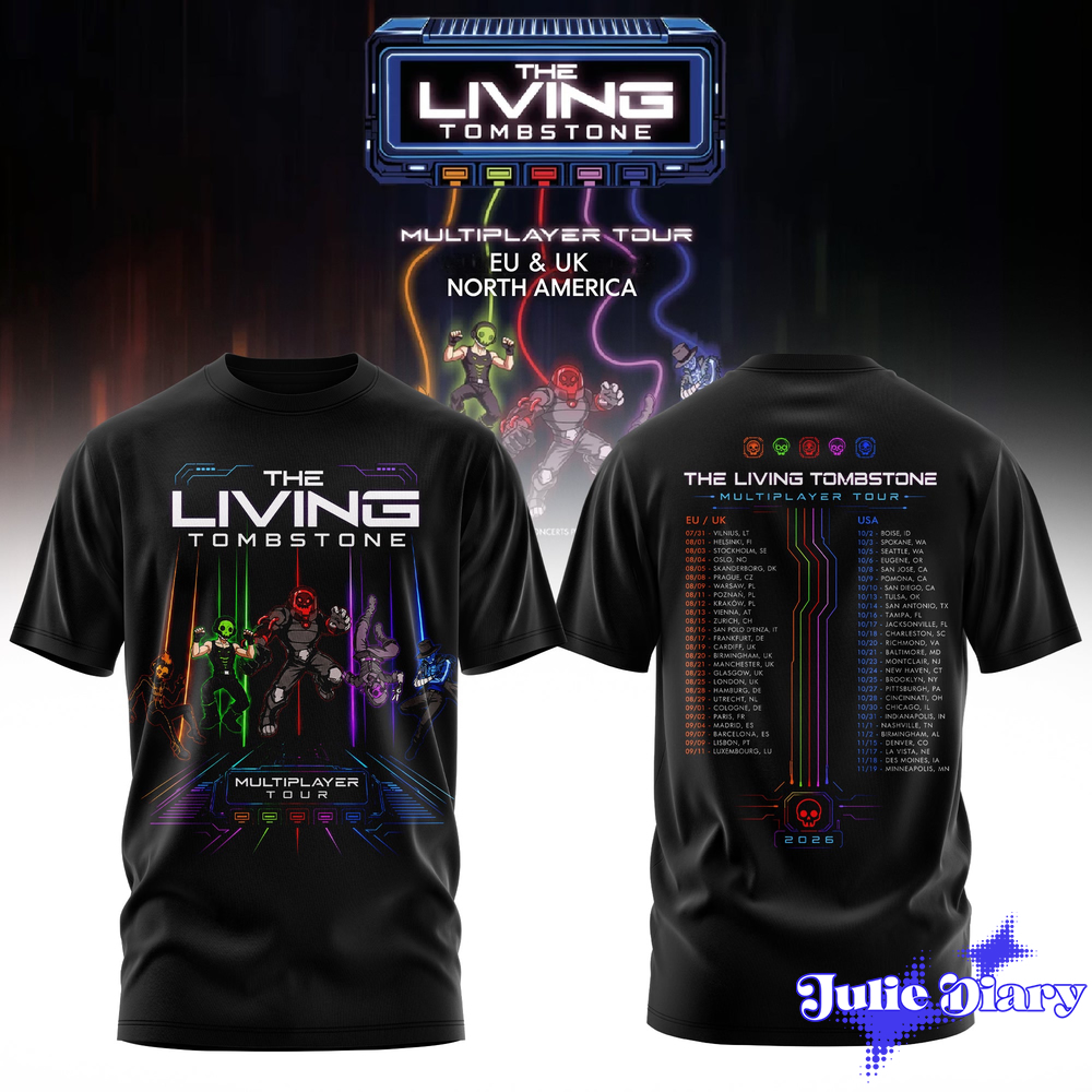 The Living Tombstone: Multiplayer Tour 2026 Hoodie & Tee The Living Tombstone: Multiplayer Tour 2026 Hoodie & Tee