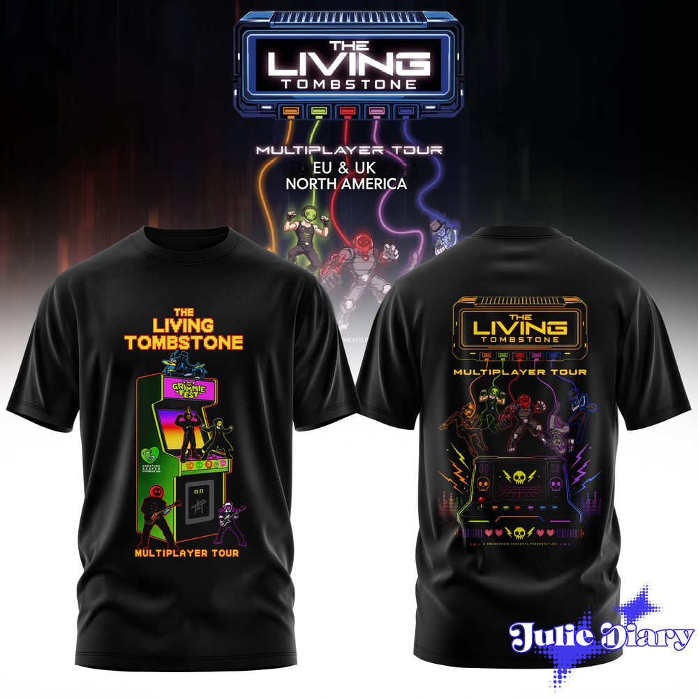 The Living Tombstone: Multiplayer Tour 2026 Hoodie & Tee The Living Tombstone: Multiplayer Tour 2026 Hoodie & Tee