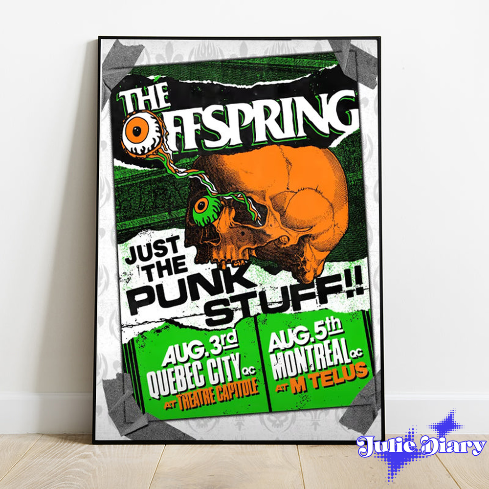 The Offspring Just the Punk Stuff In Quebec & Montreal Canvas Poster The Offspring Just the Punk Stuff In Quebec & Montreal Canvas Poster