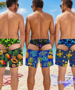 Thong Illusion Swim Trunks – Funny Underwear Print Beach Shorts Thong Illusion Swim Trunks – Funny Underwear Print Beach Shorts