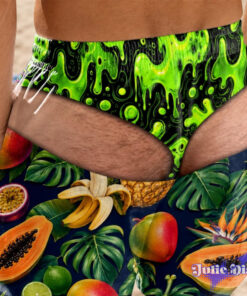 Thong Illusion Swim Trunks – Funny Underwear Print Beach Shorts