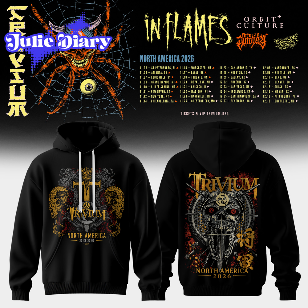 Trivium – North America Tour 2026 Collection Hoodie & Tee Trivium – North America Tour 2026 Collection Hoodie & Tee