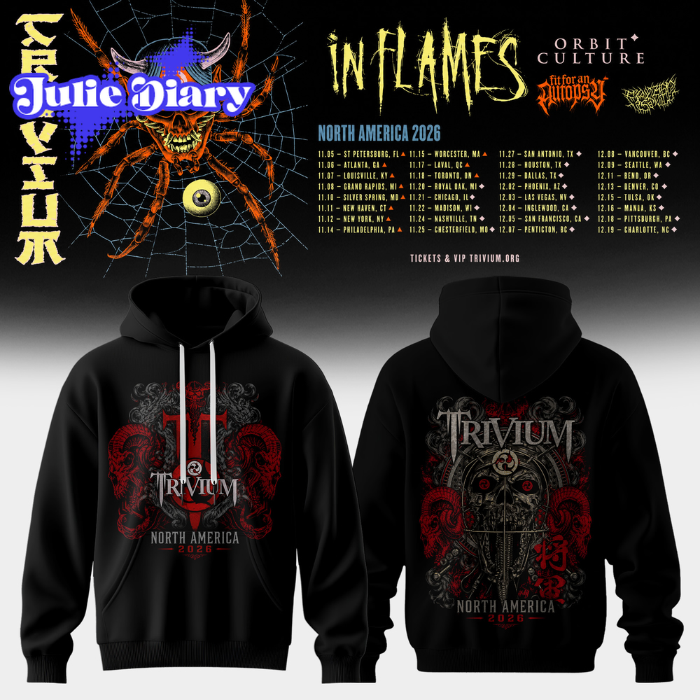 Trivium – North America Tour 2026 Collection Hoodie & Tee Trivium – North America Tour 2026 Collection Hoodie & Tee