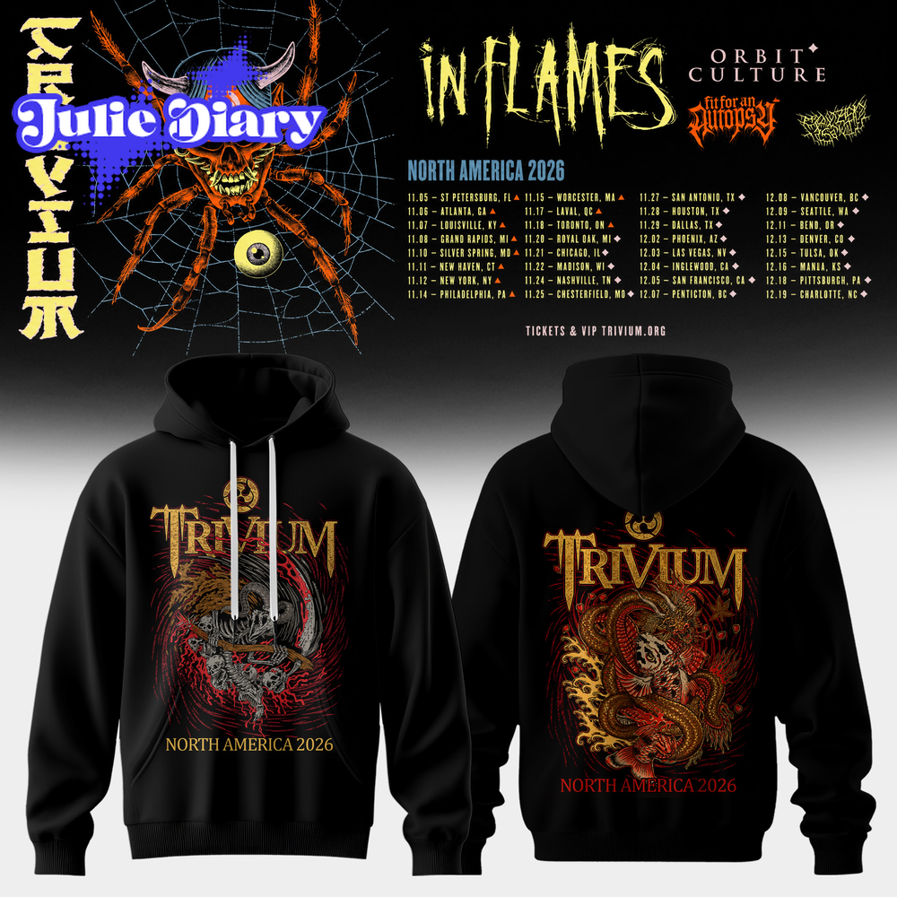 Trivium – North America Tour 2026 Collection Hoodie & Tee Trivium – North America Tour 2026 Collection Hoodie & Tee
