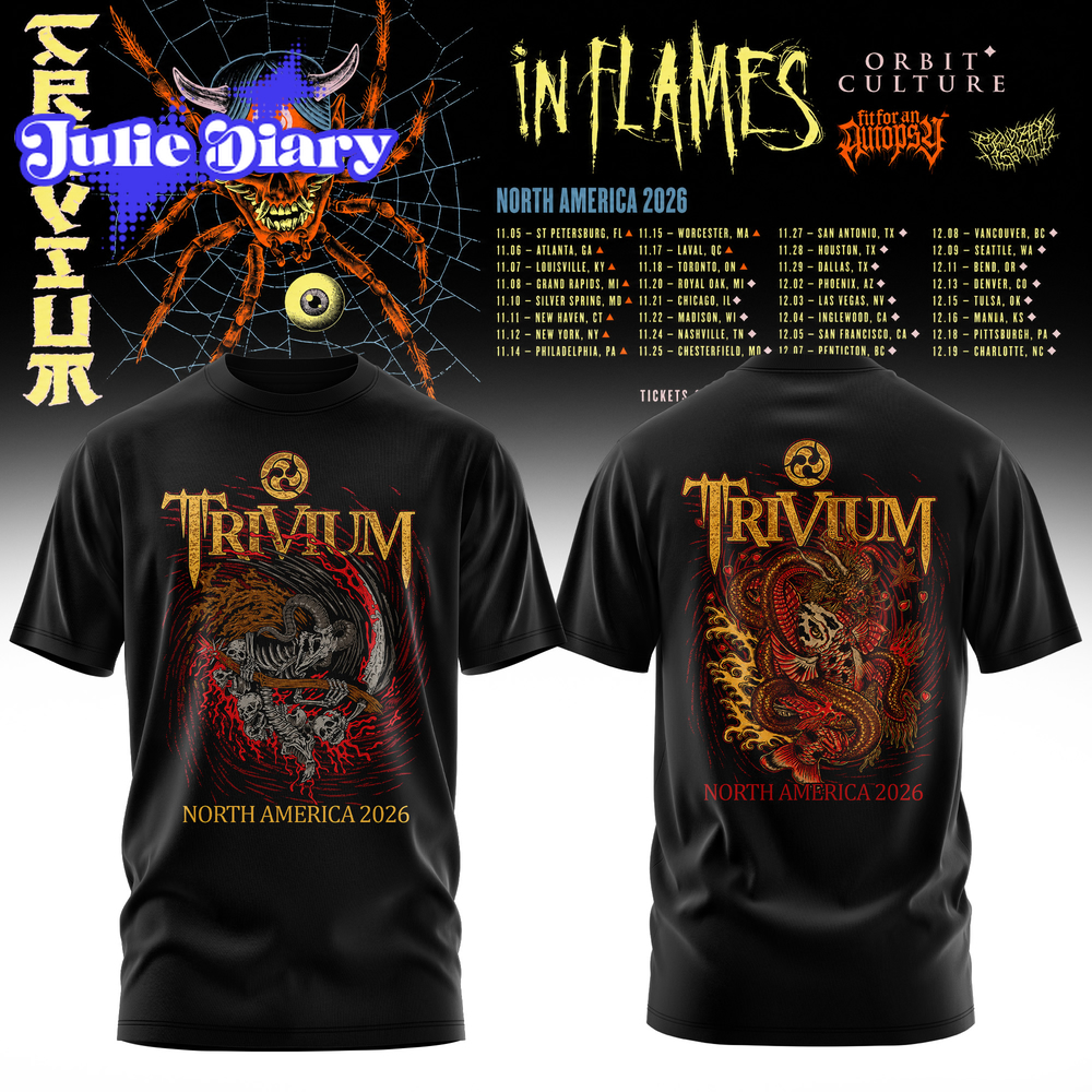 Trivium – North America Tour 2026 Collection Hoodie & Tee Trivium – North America Tour 2026 Collection Hoodie & Tee