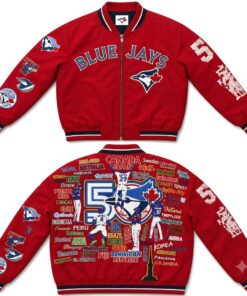 Toronto Blue Jays Red Home Run Bomber Jacket