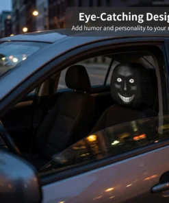 Scary Black Face Haunt Halloween Car Headrest Cover 2026