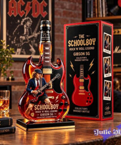 Angus Young AC/DC Music Band The School Boy Whiskey Bottle