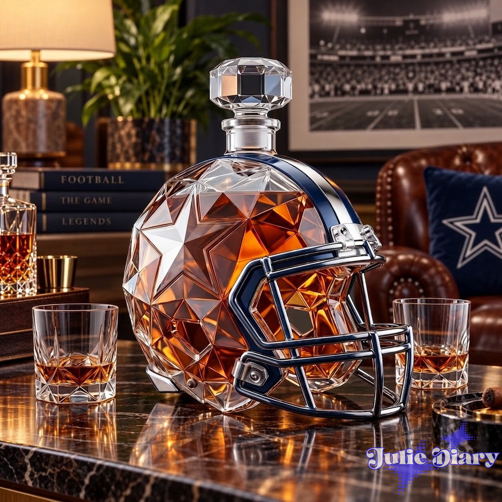 Dallas Cowboys NFL Football Diamond-Cut Helmet Whiskey Bottle Dallas Cowboys NFL Football Diamond-Cut Helmet Whiskey Bottle