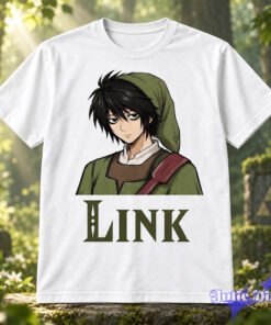 Death Note x Link Legend of Zelda Lawliet Link 2D Shirt Death Note x Link Legend of Zelda Lawliet Link 2D Shirt