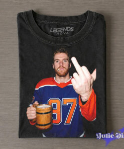 Edmonton Oilers Connor McDavid Drunk & Smoke T-Shirt Edmonton Oilers Connor McDavid Drunk & Smoke T-Shirt