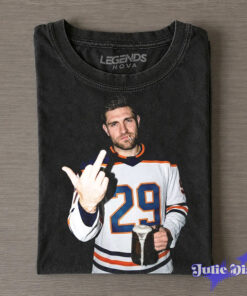 Edmonton Oilers Leon Draisaitl Drunk & Smoke T-Shirt Edmonton Oilers Leon Draisaitl Drunk & Smoke T-Shirt