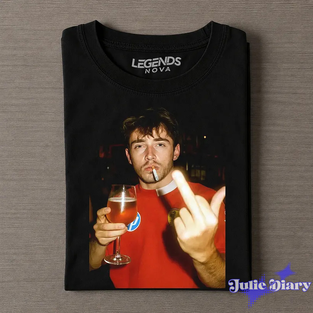 F1 Charles Leclerc Drunk & Smoke T-Shirt F1 Charles Leclerc Drunk & Smoke T-Shirt