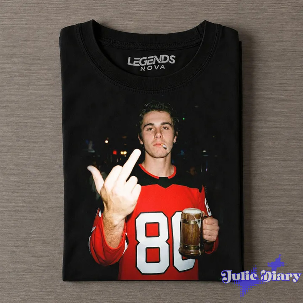 New Jersey Devils Jack Hughes Drunk & Smoke T-Shirt New Jersey Devils Jack Hughes Drunk & Smoke T-Shirt
