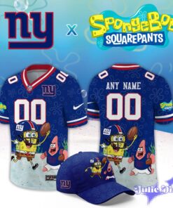 New York Giants x SpongeBob Limited Custom Football Jersey