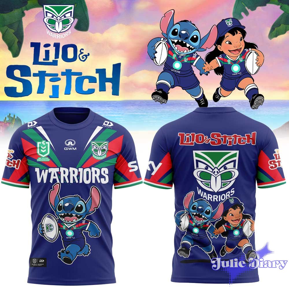 New Zealand Warriors Lilo & Stitch 2026 Hoodie & Tee New Zealand Warriors Lilo & Stitch 2026 Hoodie & Tee