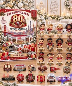San Francisco 49ers NFL Christmas 2026 Anniversary Customize Name Advent Calendar