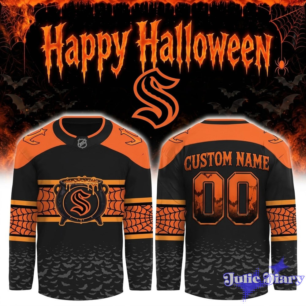 Seattle Kraken x Halloween Day 2026 Personalized Hockey Jersey Seattle Kraken x Halloween Day 2026 Personalized Hockey Jersey