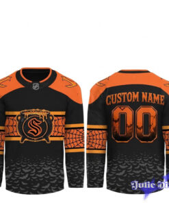 Seattle Kraken x Halloween Day 2026 Personalized Hockey Jersey